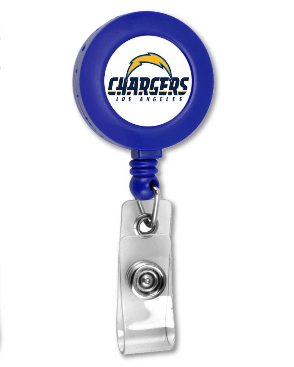 NFL Chargers Badge Reel ID Holder Football Logo Clip New San Diego Round Office
